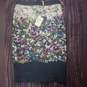 Ted Baker Floral Pencil Skirt - Purple and Blue